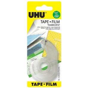 UHU TAPE 7,5 m Transparentní kancelářská lepící páska v praktickém strojku
