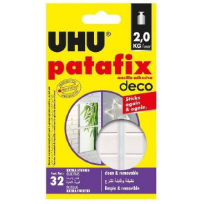 UHU patafix homedeco 32 ks Pevné lepicí polštářky odstranitelné a opět použitelné