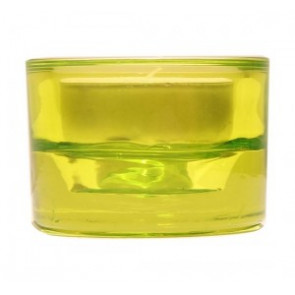 Svícen sklo 57x83 svěží zelený na mal./velkou čajovou svíčku