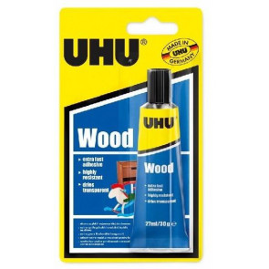 UHU Wood 250 g Rychleschnoucí lepidlo na dřevo s vysokou pevností pro venkovní použití (D3)
