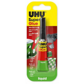 UHU Super Glue 3 g Vysoce kvalitní tekuté kyanoakrylátové lepidlo