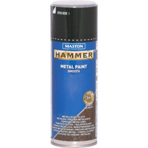 Spraypaint Hammer smooth Black 400ml nátěr na rezavé i nové kovové povrchy ve spreji