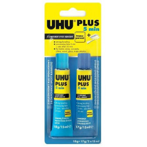 UHU plus 5 min schnellfest epoxy / 35g plast. box, rychleschnoucí epoxidové (dvousložkové) lepidlo 