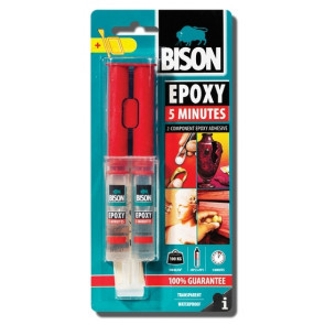 Bison Epoxy 5 min 24ml dvojstříkačka - Čiré epoxidové lepidlo