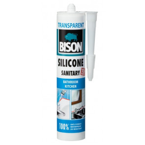 Bison Silicone Sanitary Transparent/bezbarvý 280ml kartuš - Sanitární silikonový tmel